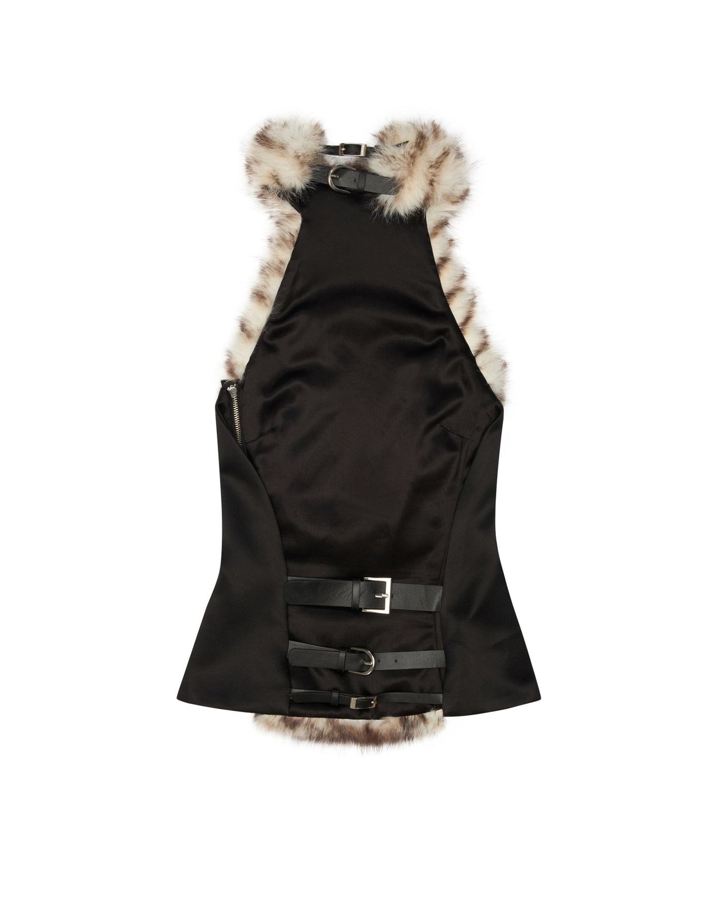 dora halter Backless Furry Top