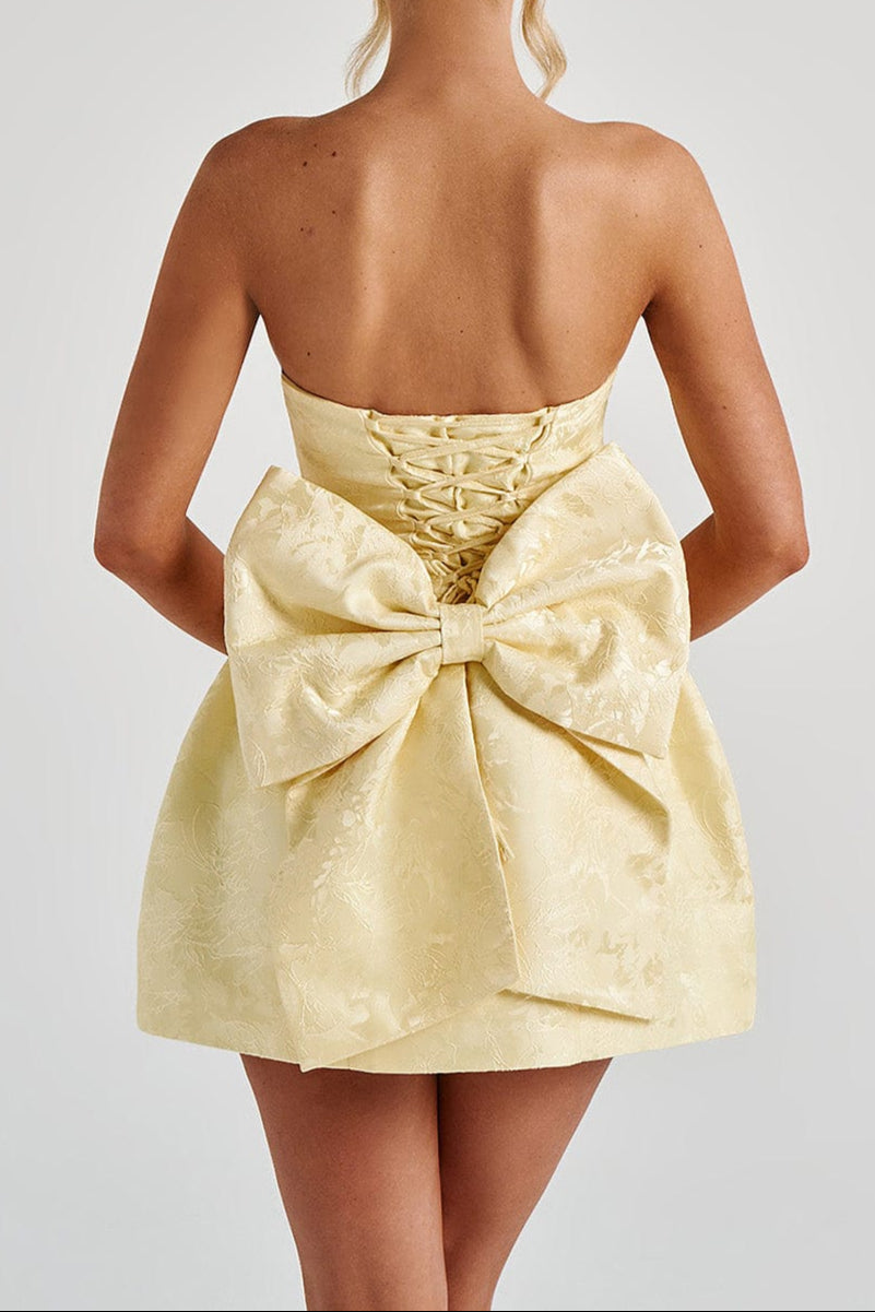 Elenora Mini Dress - Lemon