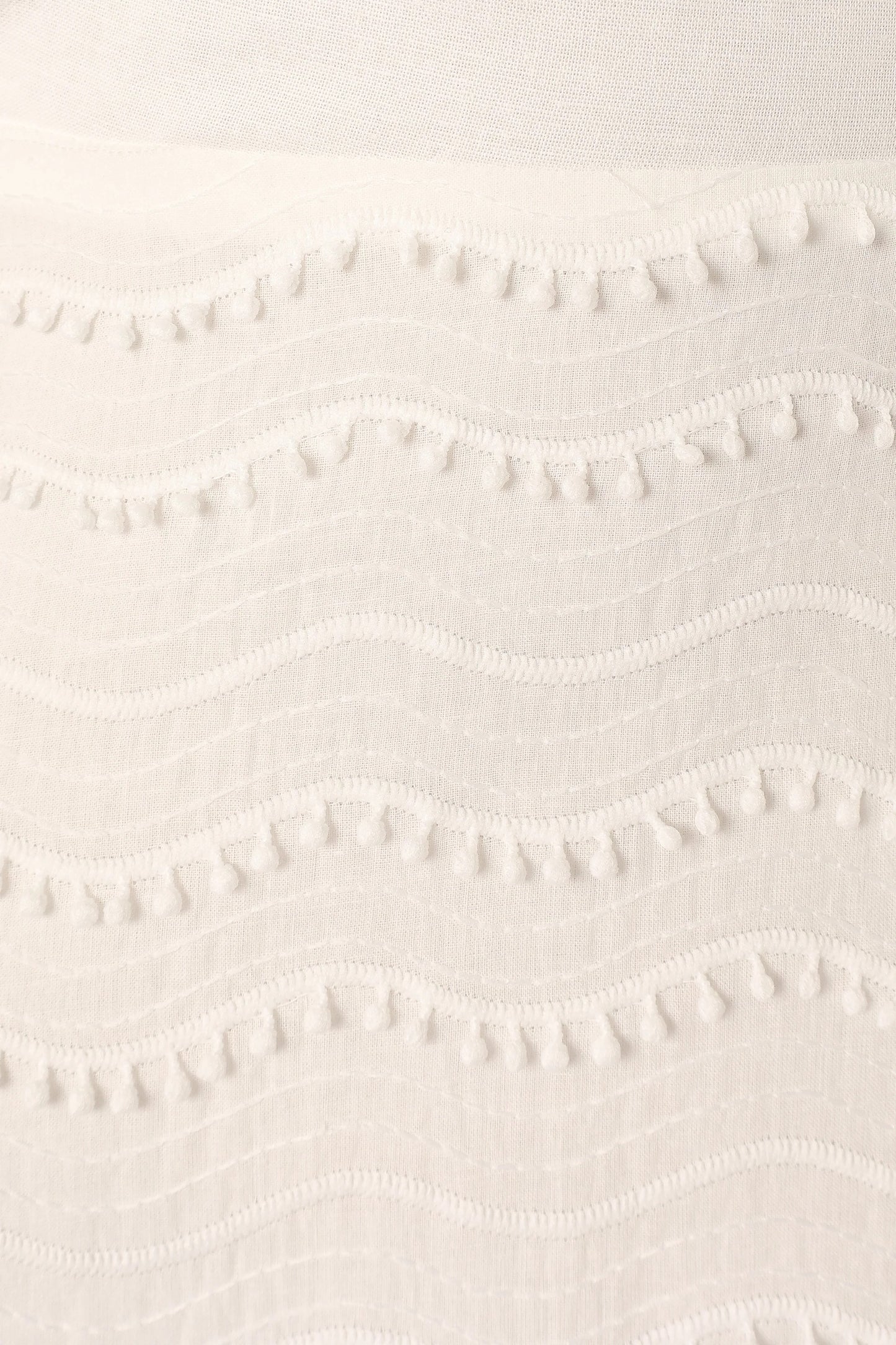 Pom Pom Trim Back Bow Midi Sundress