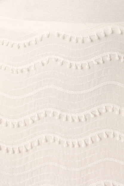 Pom Pom Trim Back Bow Midi Sundress