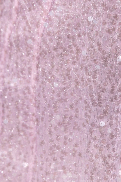 Lavender Sequin Corset Maxi Dress