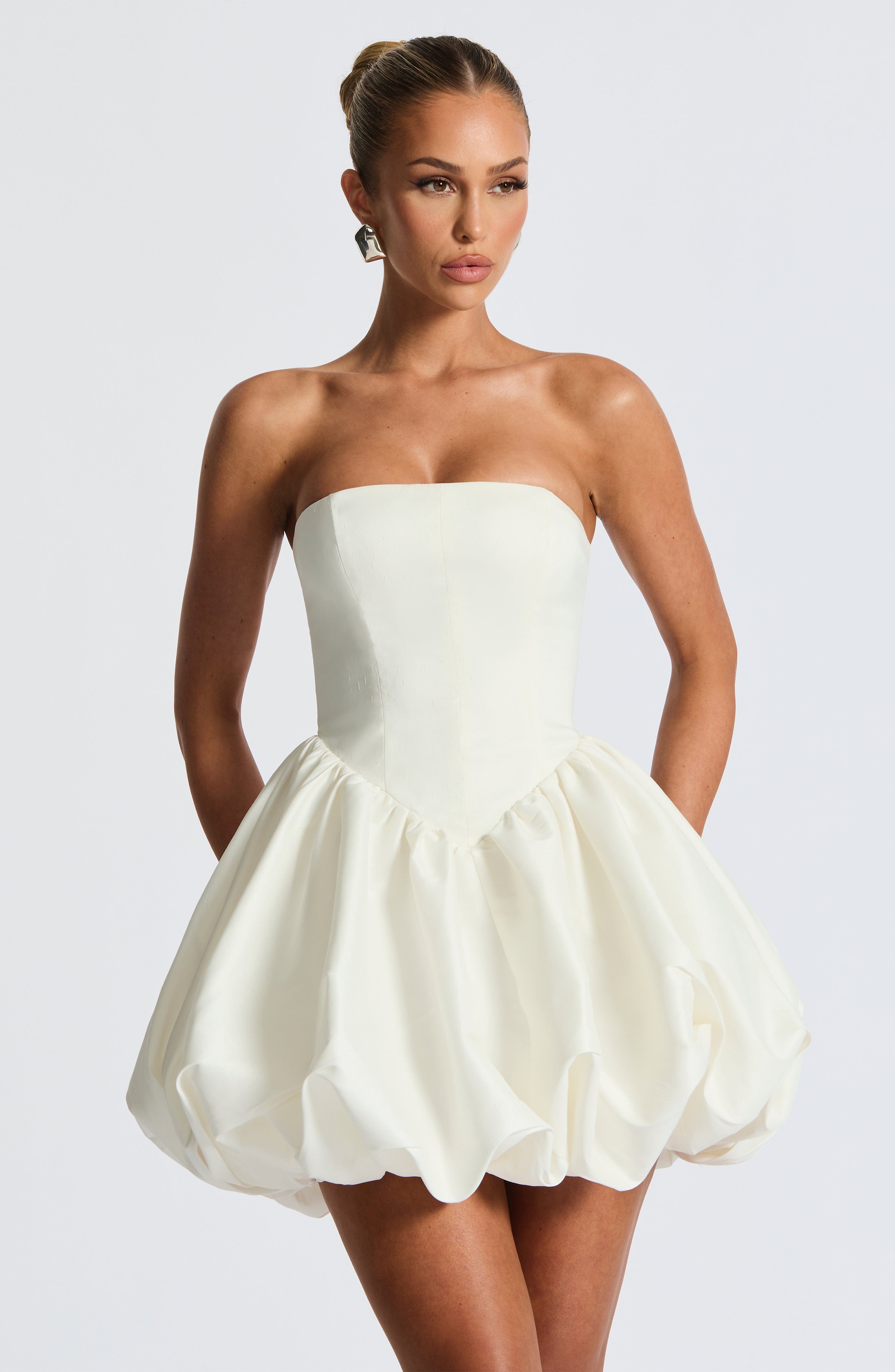 Lotus Ivory Mini Dress - Romantic Lace Party Dress