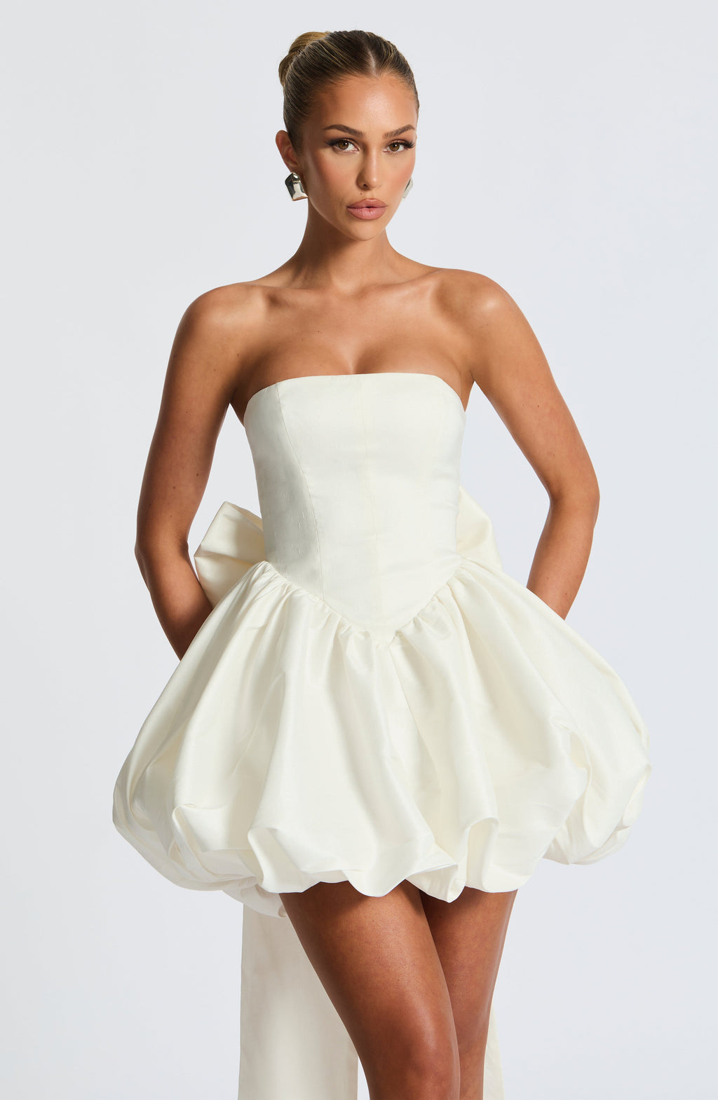 Lotus Ivory Mini Dress - Romantic Lace Party Dress