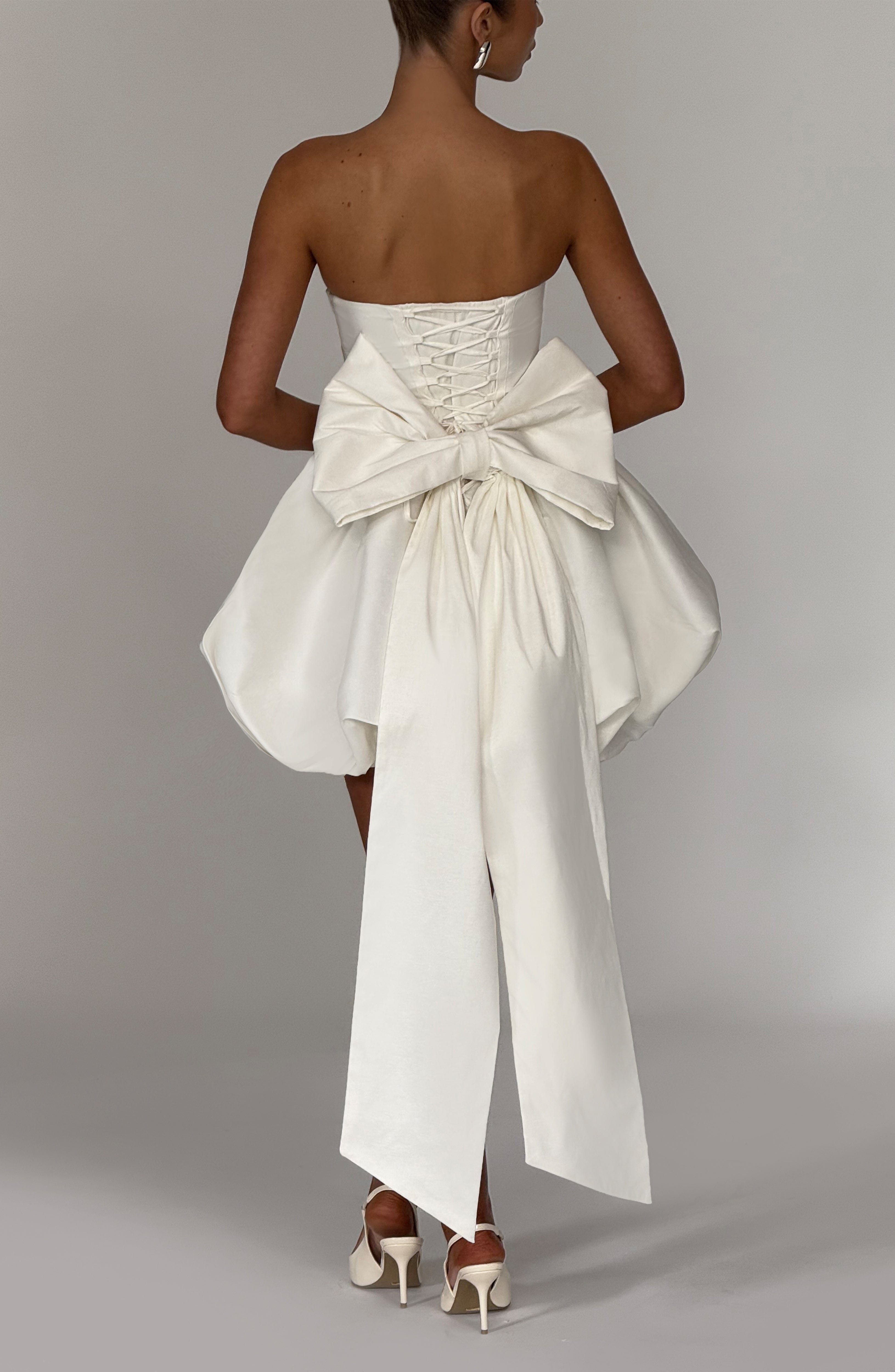 Lotus Ivory Mini Dress - Romantic Lace Party Dress