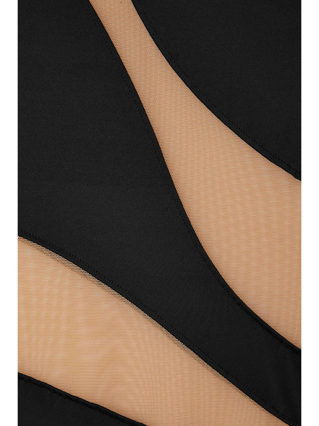 Snake One-Shoulder Mesh-Paneled Stretch-Jersey Gown