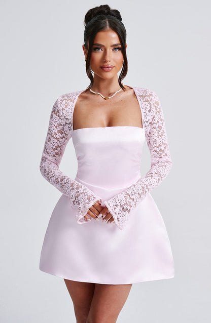 Sadie Blush Mini Dress - Romantic Pink Party Dress