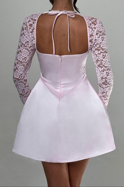 Sadie Blush Mini Dress - Romantic Pink Party Dress