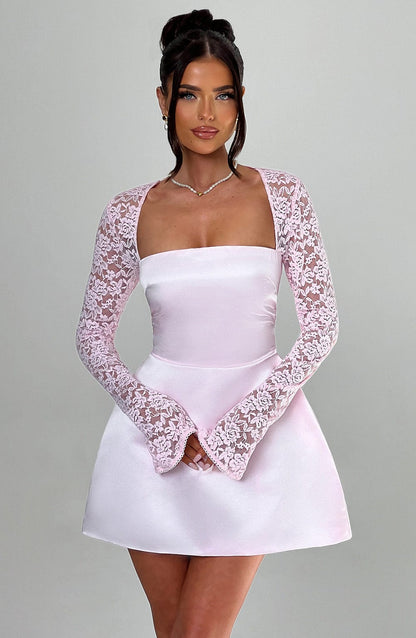 Sadie Blush Mini Dress - Romantic Pink Party Dress
