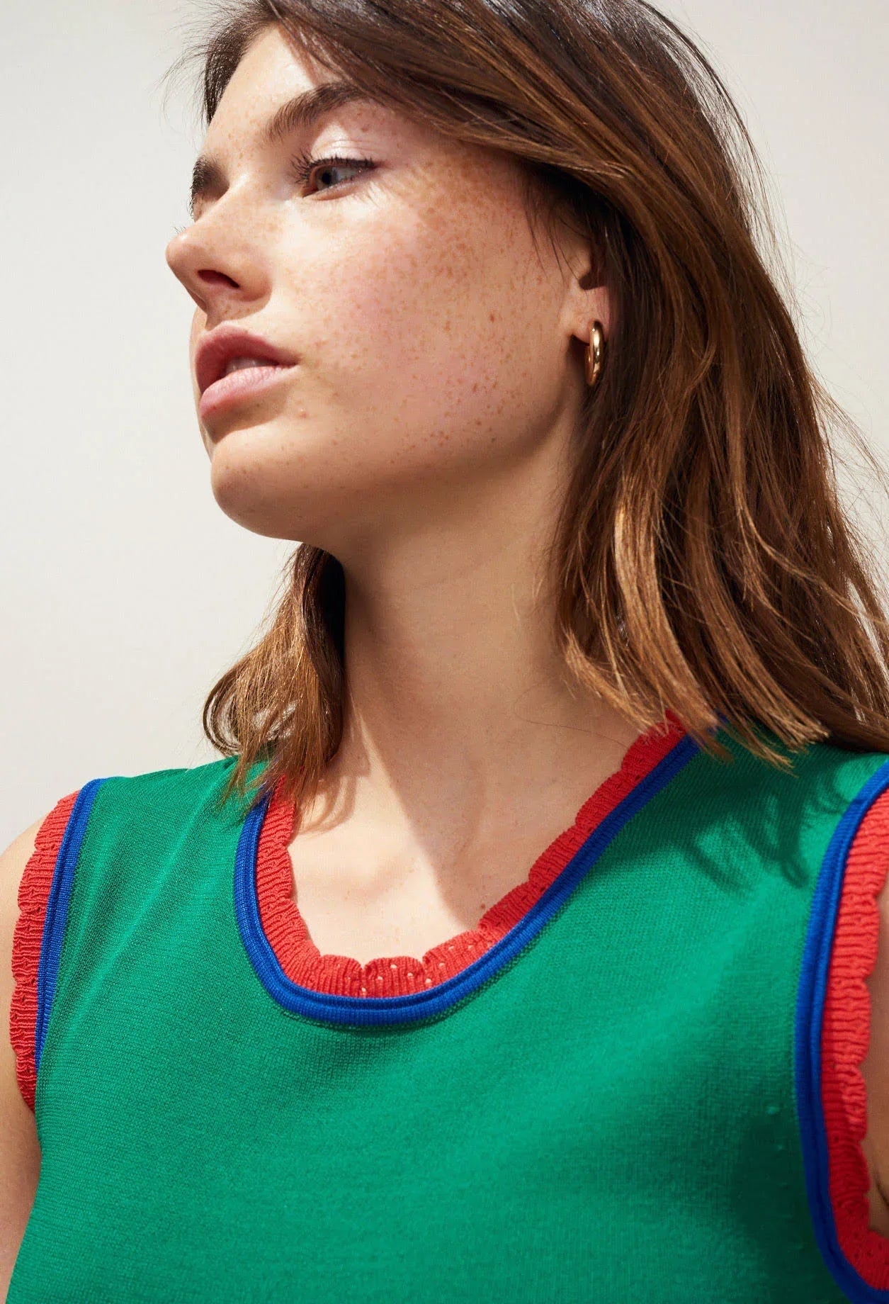 Melisse Sleeveless Stretch-knit Dress In Vert Vegetal