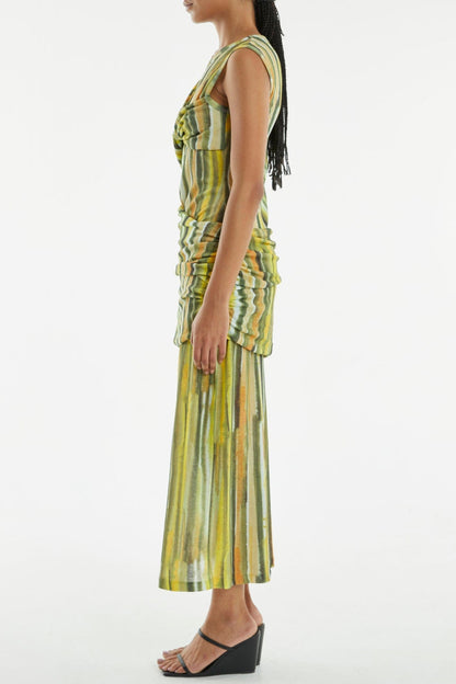 WIND THROUGH TANK DRESS | BRUSH STROKE