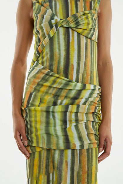 WIND THROUGH TANK DRESS | BRUSH STROKE